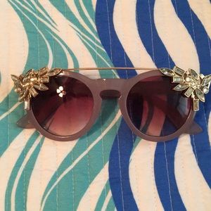 Nordstrom Gray Embellished Sunglasses
